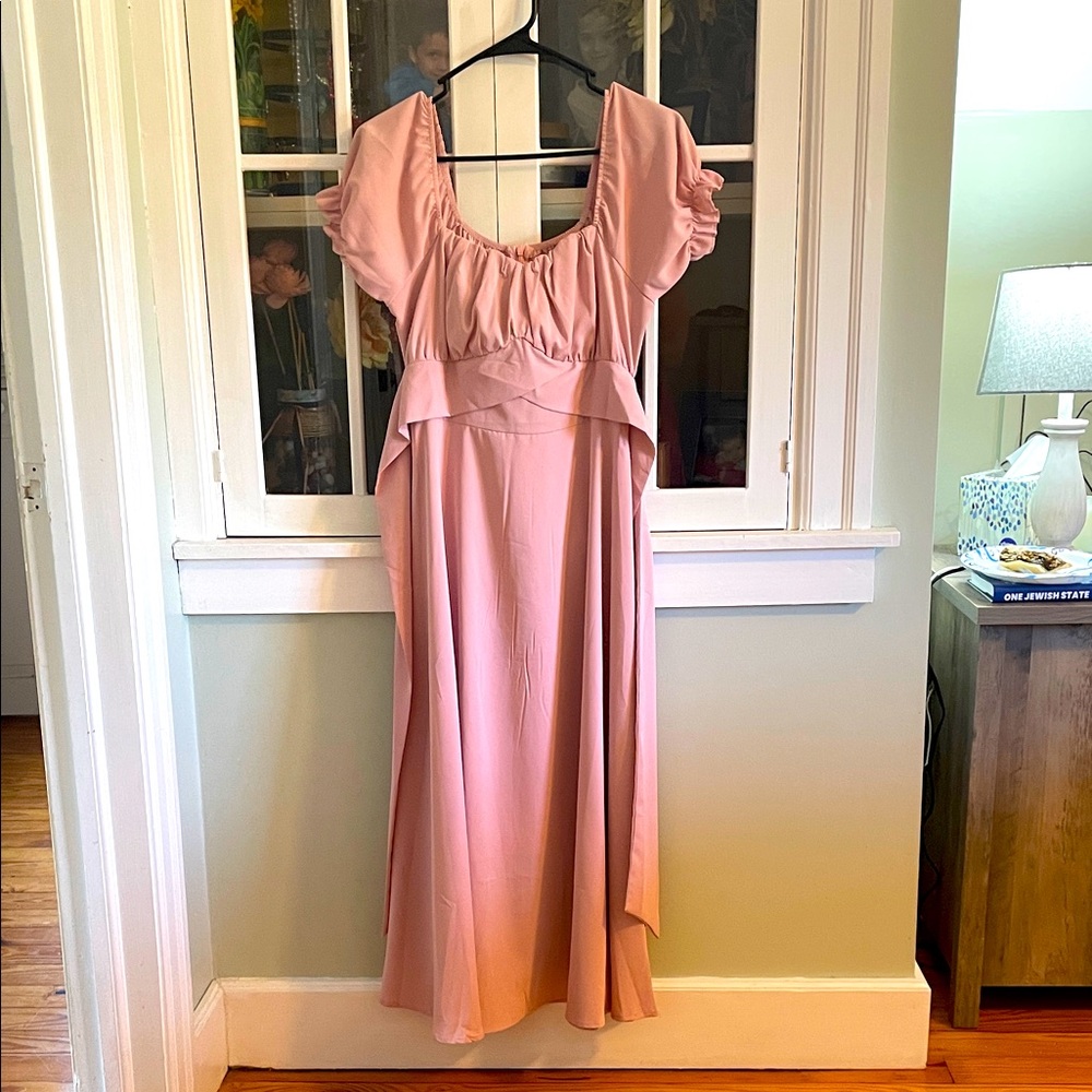 Amazon Blush Pink High Low Dress